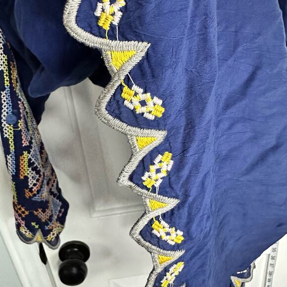 Johnny Was Heavily embroidered Tunic top shirt Size Large - Picture 12 of 12